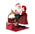 Papai e Mamãe Noel Dançando com Gramofone a Corda 35x41cm - Ref 3109762 Cromus - Imagem 1