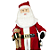 Boneco Papai Noel Gigante Com Luz, Som e Movimento Segurando Urso 2Mts - Ref 1096912 Cromus - Imagem 6