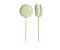 Pick Para Doces com Aplique de Resina Macaron Verde Claro CROMUS - 1 Jogo com 6 unidades - Imagem 1