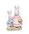 Casal de Coelhos de Páscoa de Resina Mae e Filho P 15x10x15cm Cromus - Imagem 1