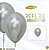 Balão Latex Reflex 12 Polegadas Prata Pacote com 50un SEMPERTEX Cromus 39001584 - Imagem 1