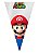 Cone Descartável Para Doces Super Mario 18x30 Pacote C/50 Un Cromus 11600025 - Imagem 1