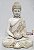 Buda Decorativo de Resina Branco 29X20cm 68821001 D&A - Imagem 1