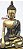 Buda Decorativo de Resina (Preto com Dourado) 30X19cm 68818001 D&A - Imagem 5