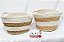 Kit Cestas Com 2 Unidades Natural Branco 30X20cm 69123001 D&A - Imagem 2