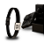 Pulseira masculina em couro, com teste do pézinho e data - Imagem 2