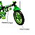 Bicicleta Infantil Nathor Aro 12 Black12 Preto Verde - Imagem 2