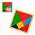Tangram Educativo Brinquedo Pedagógico em MDF 11x11cm - Imagem 1