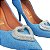 Scarpin Vizzano Básico Salto Alto Bico Fino Coração Strass Jeans - Imagem 7