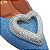 Scarpin Vizzano Básico Salto Alto Bico Fino Coração Strass Jeans - Imagem 9