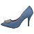 Scarpin Vizzano Básico Salto Alto Bico Fino Coração Strass Jeans - Imagem 3