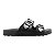 Sandália Moleca Birken Slide Rasteira Fivela Virgínia Preto - Imagem 1
