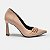 Scarpin Sapato Via Marte Salto Alto Bico Fino Fivelas Creme - Imagem 2