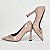 Scarpin Sapato Via Marte Salto Alto Bico Fino Fivelas Creme - Imagem 5