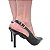 Scarpin Feminino Via Marte Slingback Ponta Ouro Verniz Preto - Imagem 4