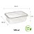 Pote  Retangular 350 ml  Com Tampa  Pacote com 24 Gour Max - Imagem 3