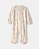 Pijama Macacão para Bebê Menina com Corujinhas, 100% Algodão, Zíper de Duas Vias – Creme - Imagem 2