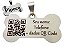 Placa Identificação PET - Osso inox QR Code - Imagem 2