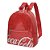 Bolsa Mochila Feminina Costas Vinil Original Coca-cola Bags Brilho Shine Vermelha 6 Litros - Imagem 1