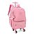 Mochila Rodinhas 360º Notebook Chaveiro + Estojo Up4you Rosa - Imagem 2