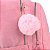 Mochila Grande Tecido Crinkle Up4you com Chaveiro Pompom Rosa - Imagem 6