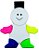 Boneco marca texto branco em plástico resistente. Código: .SK 12439 - Imagem 1
