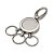 Chaveiro metal redondo com 3 argolas e mosquetão(sem trava. Código SK 1521 - Imagem 1