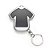 Chaveiro lanterna plástico formato camiseta colorida com contorno prata. Código: SK 12207 - Imagem 3
