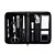 Kit manicure 12 peças em estojo de couro sintético revestido com veludo. Código SK 13504 - Imagem 1