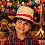 Chapéu Palha Infantil com Detalhe VERMELHO - FESTA JUNINA - Imagem 1