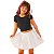 Saia Princesa Tutu BRANCA com glitter - Imagem 7