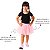 Saia Princesa Tutu ROSA BEBÊ com glitter - Imagem 4