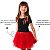 Saia Princesa Tutu VERMELHA com glitter - Imagem 4