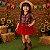 Saia Princesa Tutu VERMELHA com glitter - Imagem 1