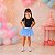 Saia Princesa Tutu AZUL BEBÊ com glitter - Imagem 15