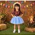 Saia Princesa Tutu AZUL BEBÊ com glitter - Imagem 1