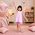Camisola Infantil Amarela Rosa - ALGODÃO - Imagem 1