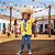 Paletó Noivo Festa Junina - Amarelo com Xadrez Laranja - Imagem 1