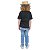 Roupa Festa Junina Infantil CAMISA PRETA + GRAVATA + CHAPÉU - Imagem 4