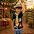 Roupa Festa Junina Infantil CAMISA AZUL + GRAVATA + CHAPÉU - Imagem 1