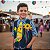 Colete Festa Junina JEANS Infantil + BROCHE + GRAVATA AMARELA - Imagem 1