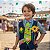 Colete Festa Junina JEANS Infantil + BROCHE + GRAVATA VERDE - Imagem 1