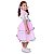 Vestido Infantil Quadrilha Festa Junina Caipira FLORES ROSA - Imagem 6