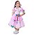 Vestido Infantil Quadrilha Festa Junina Caipira FLORES ROSA - Imagem 4