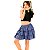 Conjunto Festa Junina CROPPED + SAIA BABADO JEANS - Imagem 4