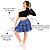 Conjunto Festa Junina CROPPED + SAIA BABADO JEANS - Imagem 2