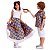 Roupa Carimbó Infantil Menina Floral AZUL - BLUSA + SAIA - Imagem 3