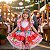 Vestido Festa Junina Infantil CUPCAKE Rosa e Vermelho LUXO - Imagem 1