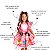 Vestido Festa Junina Infantil BICHO DE PÉ Rosa LUXO - Imagem 3