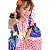 Vestido Festa Junina Infantil ARROZ DOCE Rosa e Azul LUXO - Imagem 2